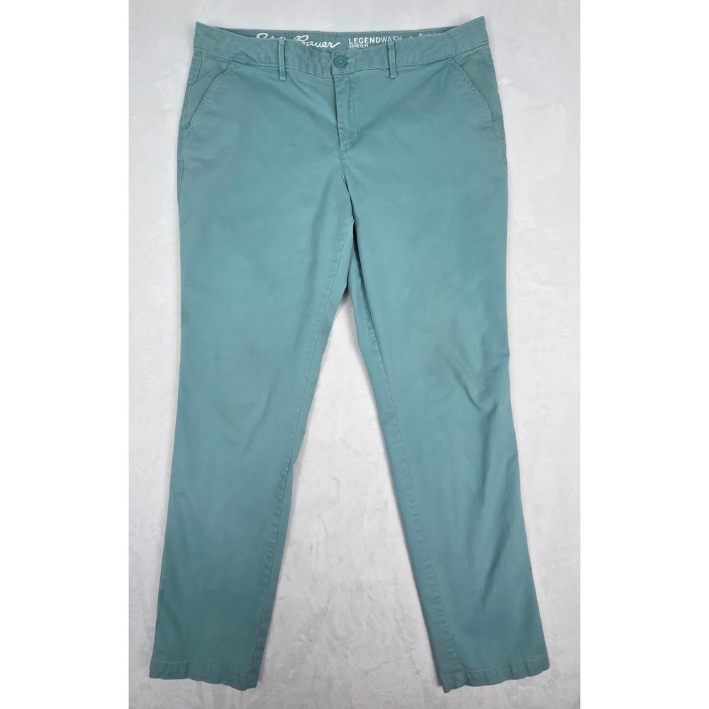 Pants Eddie Bauer Women 10 Blue Legendwash Stretch Chino Straight Leg